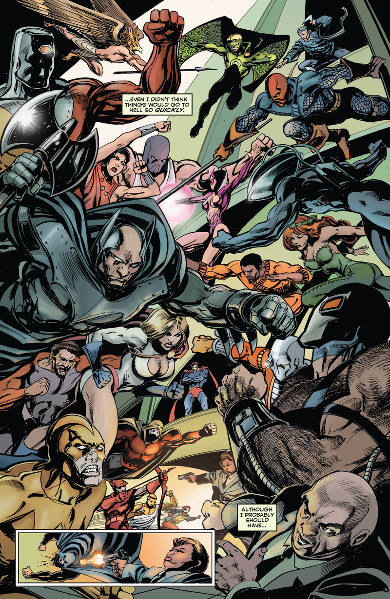 Illustration for article titled Exclusive DC preview: Supervillains go to war in Convergence: Suicide Squad #2